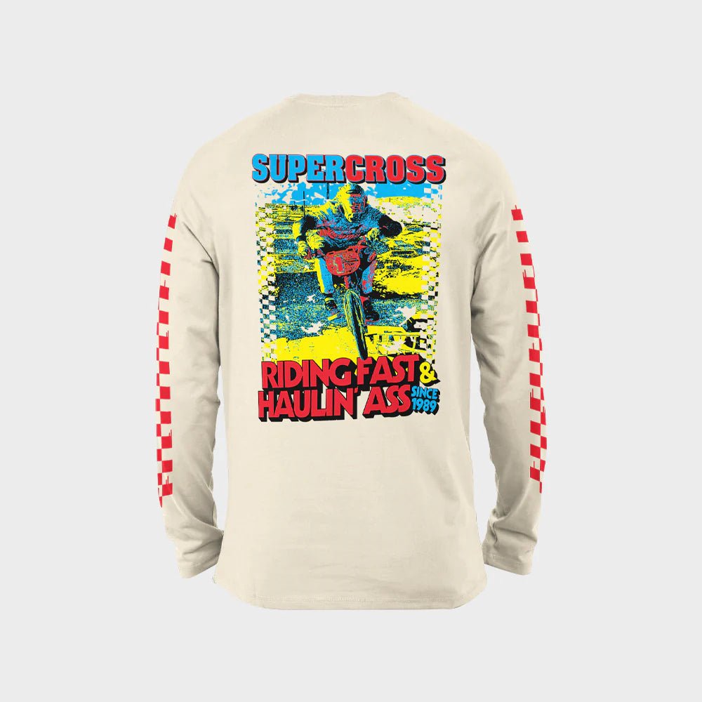 Supercross BMX Supercross BMX Riding Fast and Haul Ass Long Sleeve T-Shirt