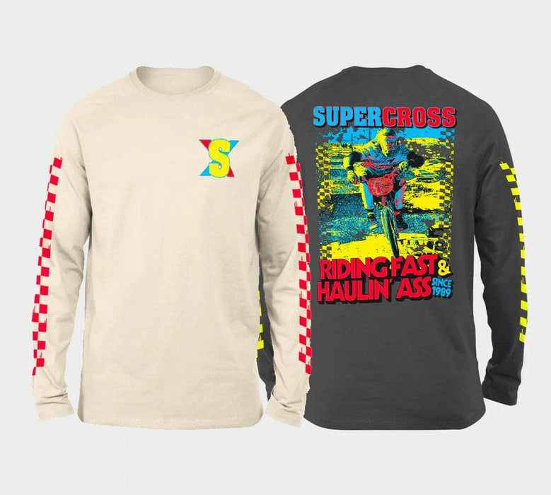 Supercross BMX Supercross BMX Riding Fast and Haul Ass Long Sleeve T-Shirt