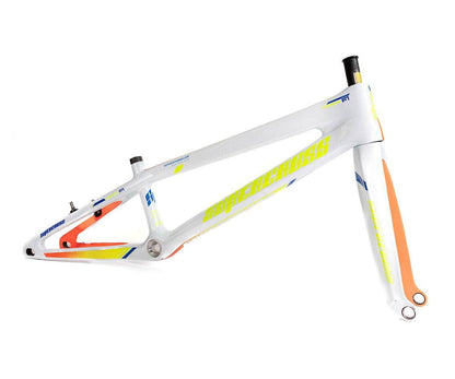 Supercross BMX BMX Racing Mini / Sunrise ( Pearl white with Sunrise Graphics ) Supercross BMX | Vision F1 - Carbon Fiber Racing Chassis