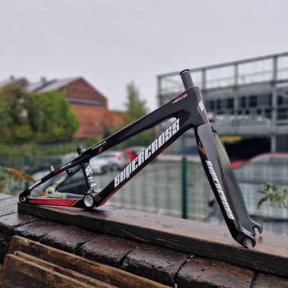 Supercross BMX BMX Racing Supercross BMX Vision F1 Carbon Fibre Racing Chassis Clear Red