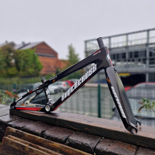 Supercross BMX BMX Racing Supercross BMX Vision F1 Carbon Fibre Racing Chassis Clear Red