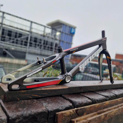 Supercross BMX BMX Racing Supercross BMX Vision F1 Carbon Fibre Racing Chassis Clear Red