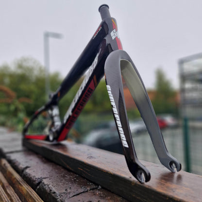 Supercross BMX BMX Racing Supercross BMX Vision F1 Carbon Fibre Racing Chassis Clear Red