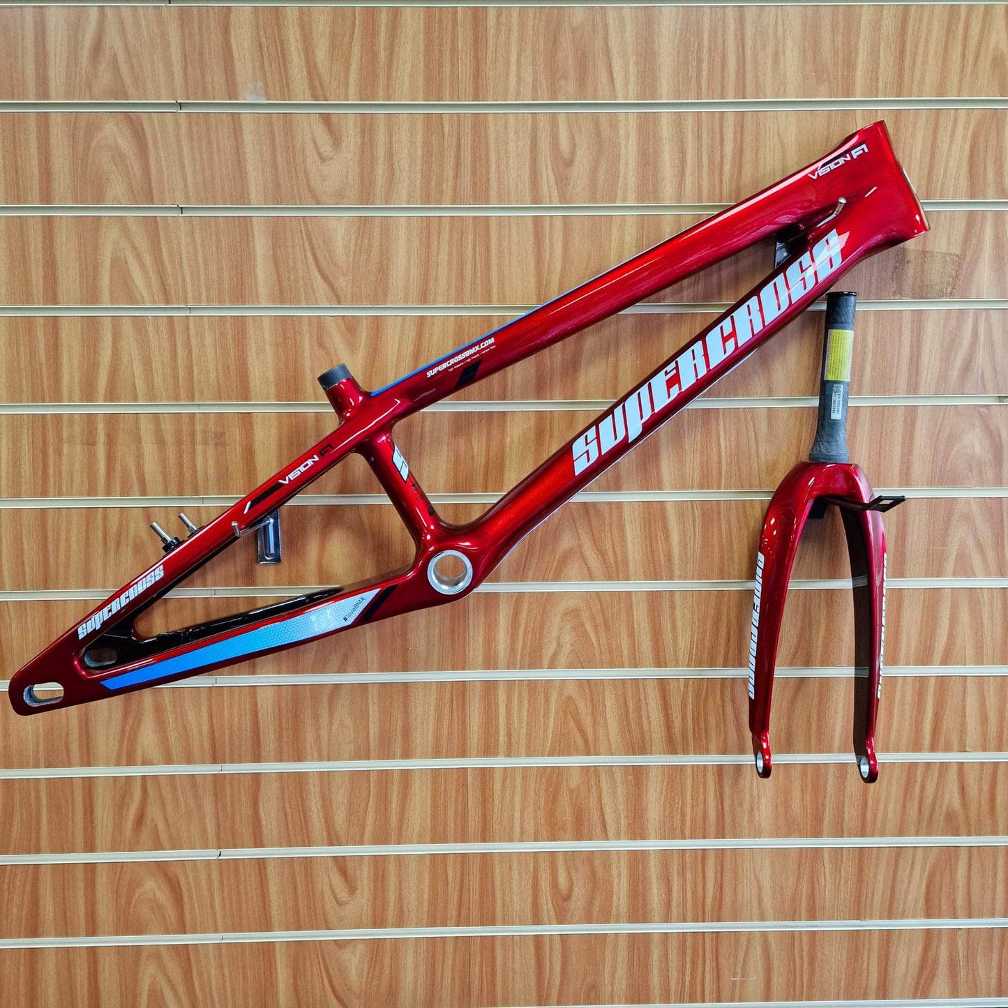 Supercross BMX BMX Racing Mini / Clear Red Supercross BMX Vision F1 Carbon Fibre Racing Chassis