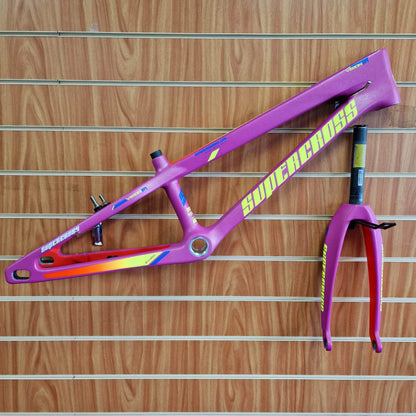 Supercross BMX BMX Racing Mini / Prime Pink Supercross BMX Vision F1 Carbon Fibre Racing Chassis