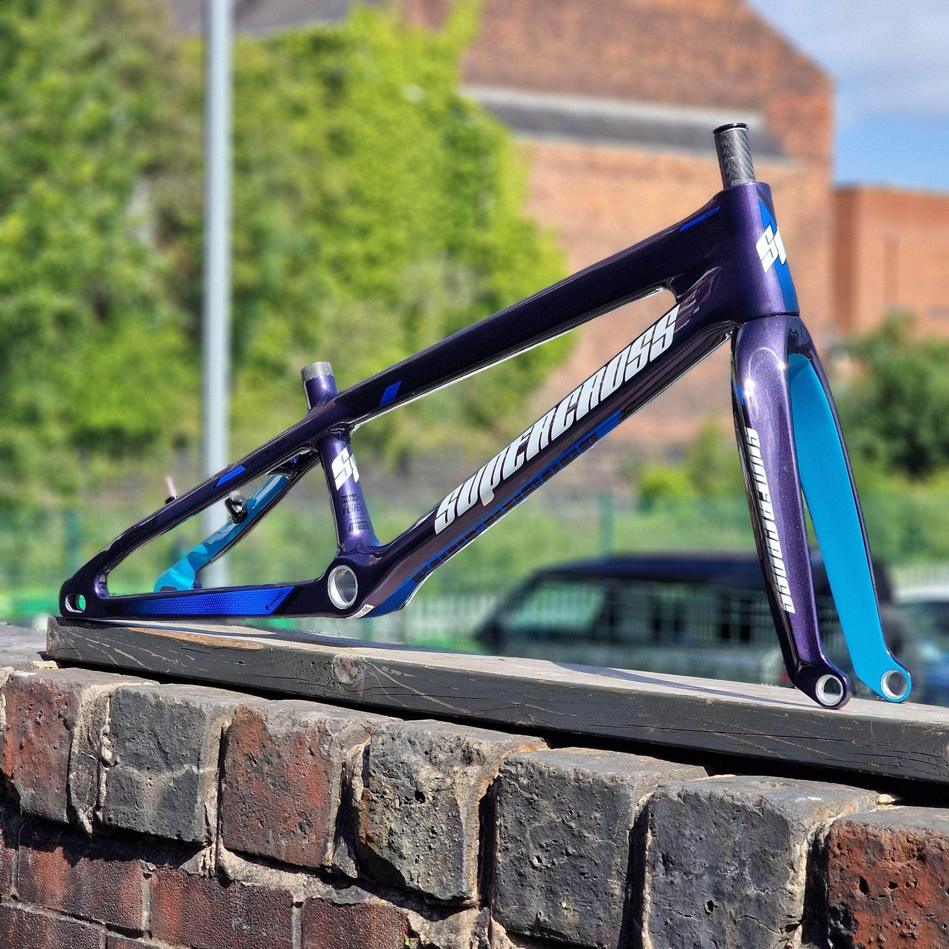 Supercross BMX Vision F1 Carbon Fibre Racing Chassis Purple Reign