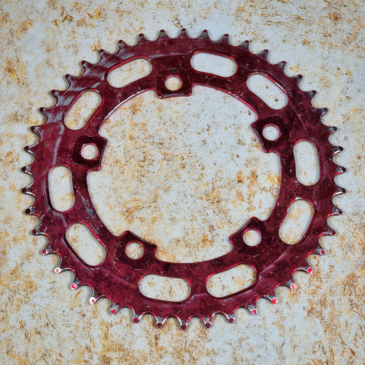 Unbranded Old School BMX Survivor Stainless 5 Arm Chainring Red Used