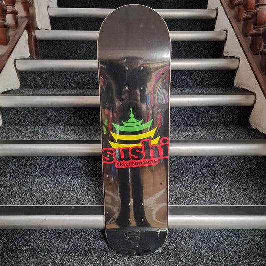 Sushi Skateboards 8.125 Sushi Pagoda Logo Black 8.125" Skateboard Deck