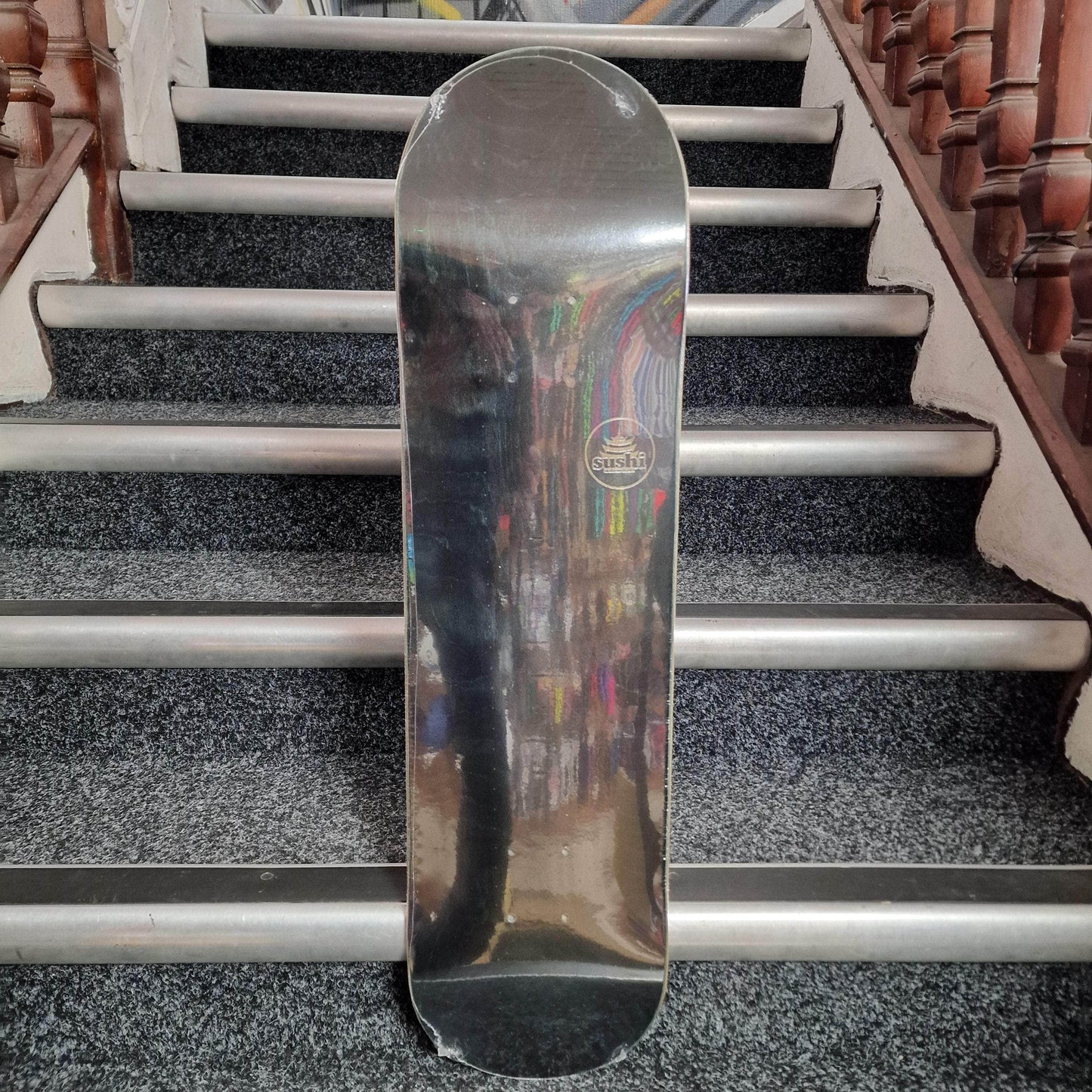 Sushi Skateboards 8.0 Sushi Pagoda Stamp Black 8" Skateboard Deck