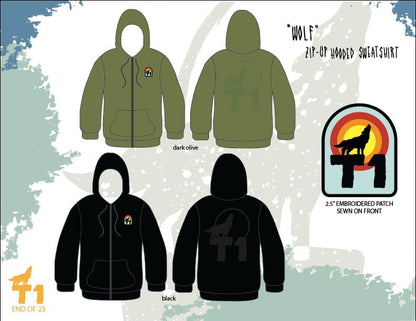 T1 Clothing & Shoes T1 Terrible One Wolf Zip Hoody