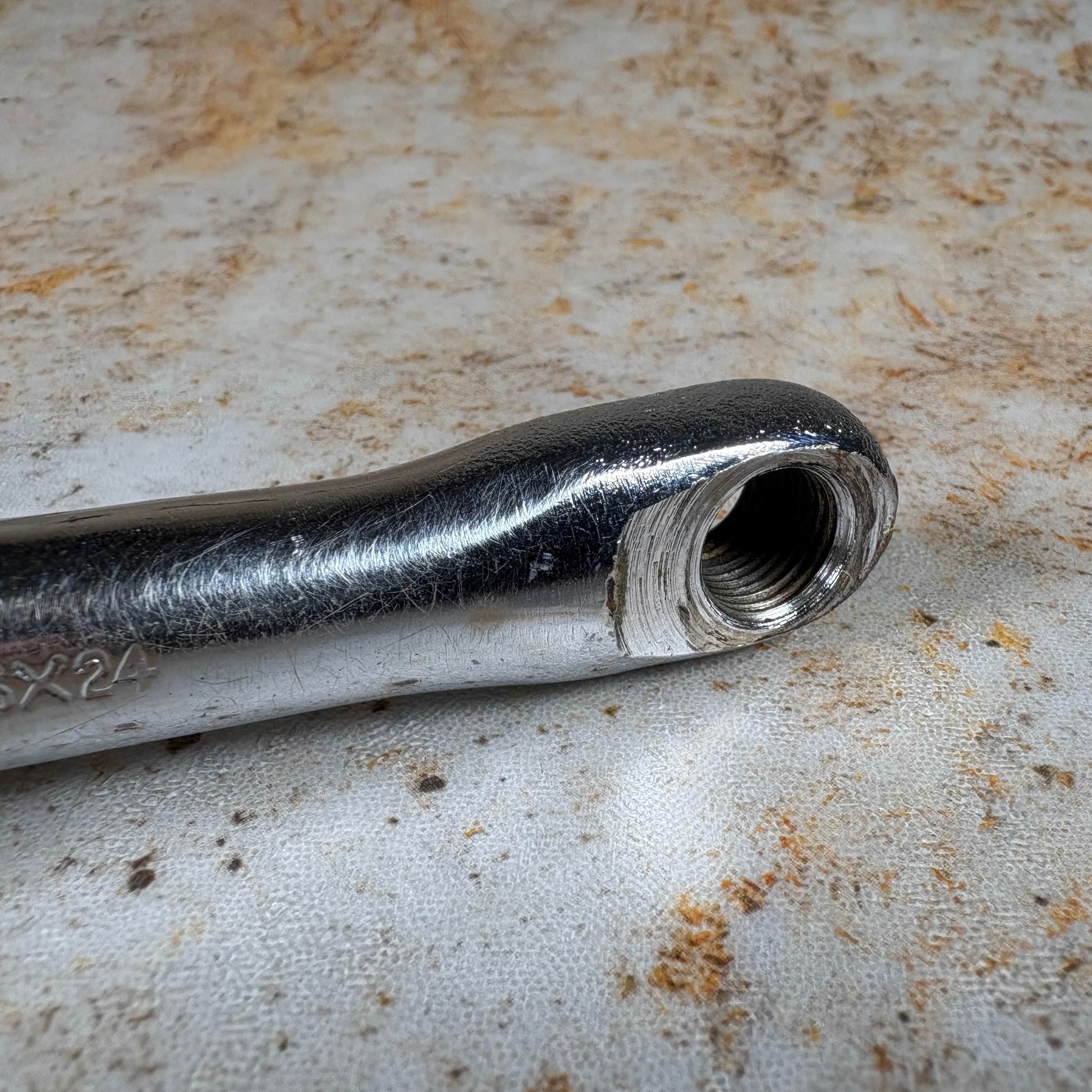 Takagi Old School BMX Takagi One Piece Crank 175mm Chrome Used Survivor