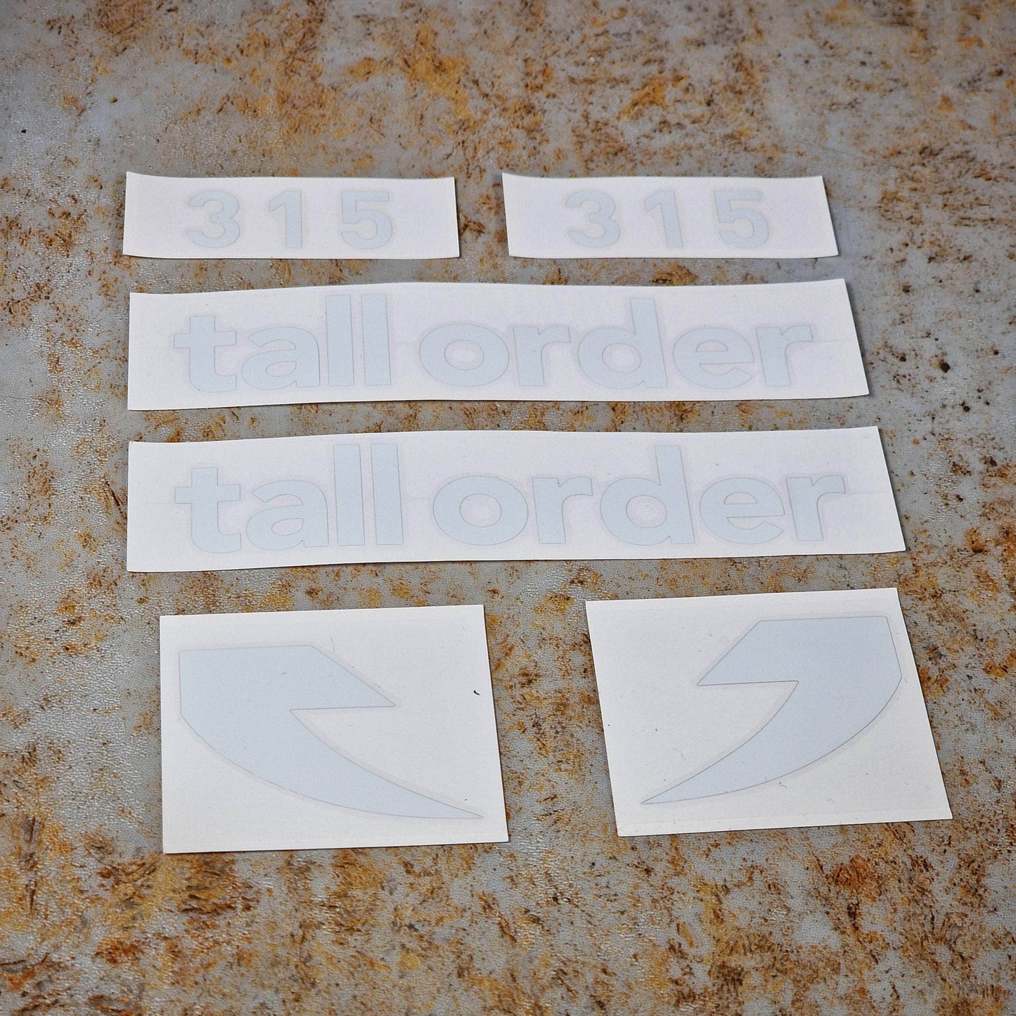 Tall Order BMX Parts White Tall Order 315 Frame Stickers