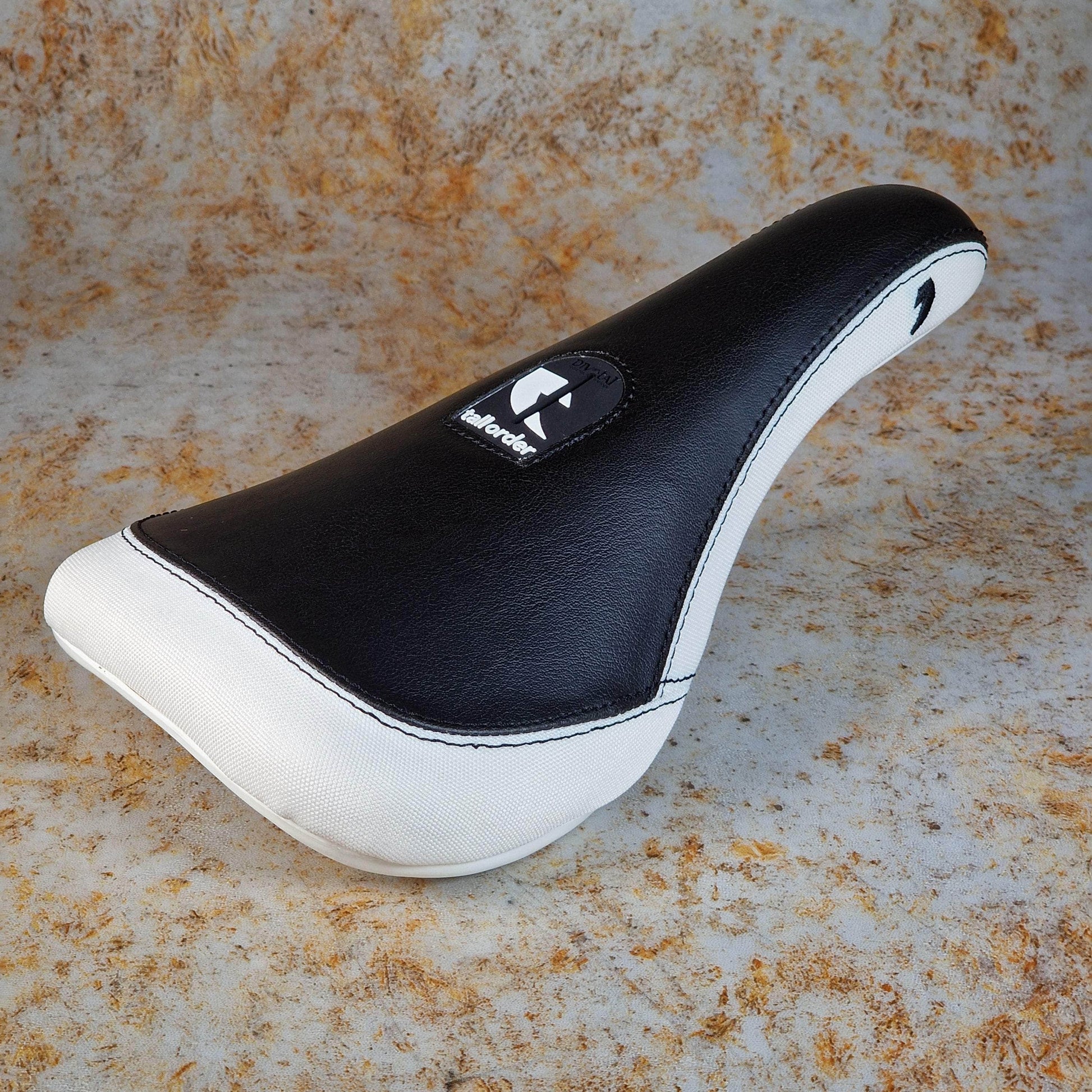 Tall Order BMX Parts Tall Order Logo Slim Pivotal Seat Black/White