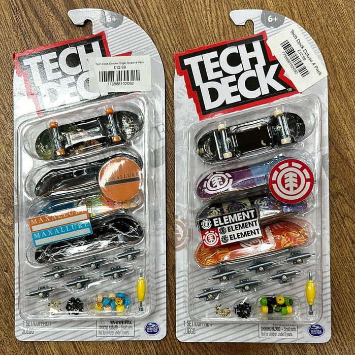 Tech Deck Skateboards Tech Deck Deluxe Finger Board 4 Pack