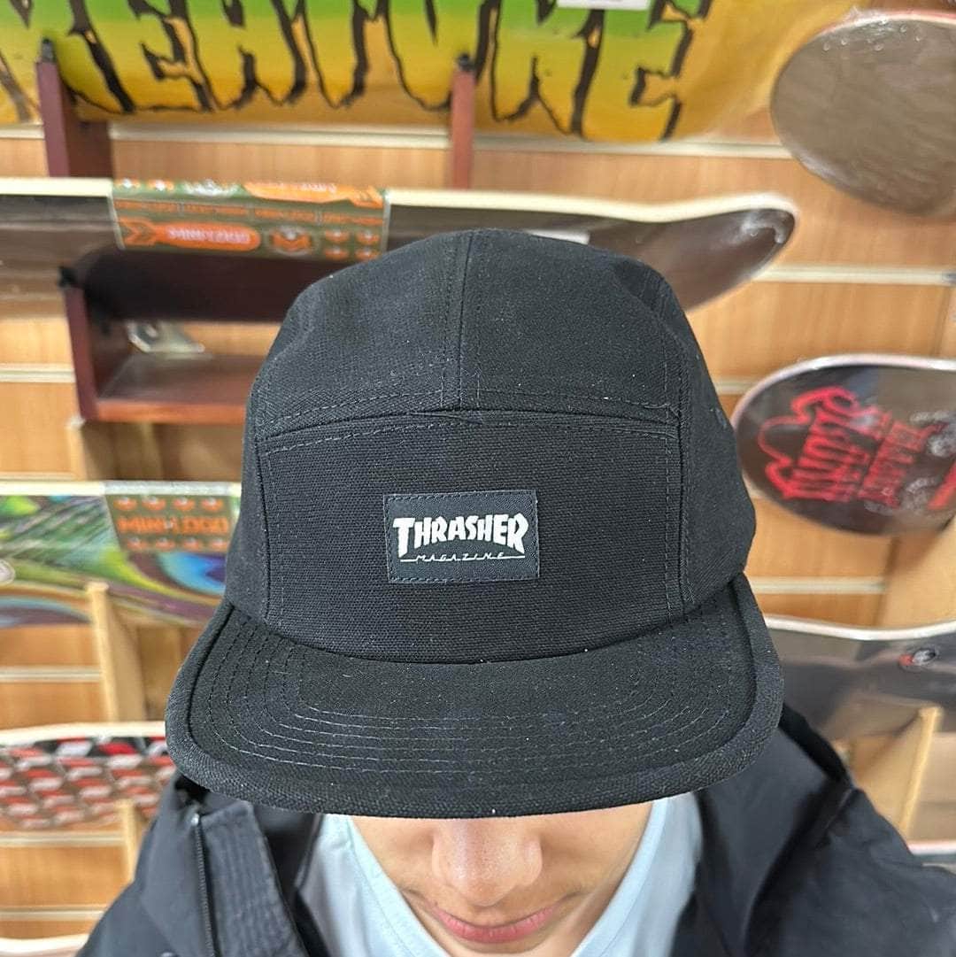 Thrasher Clothing & Shoes Black Thrasher 5 Panel Cap Black