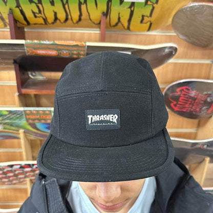 Thrasher Clothing & Shoes Black Thrasher 5 Panel Cap Black