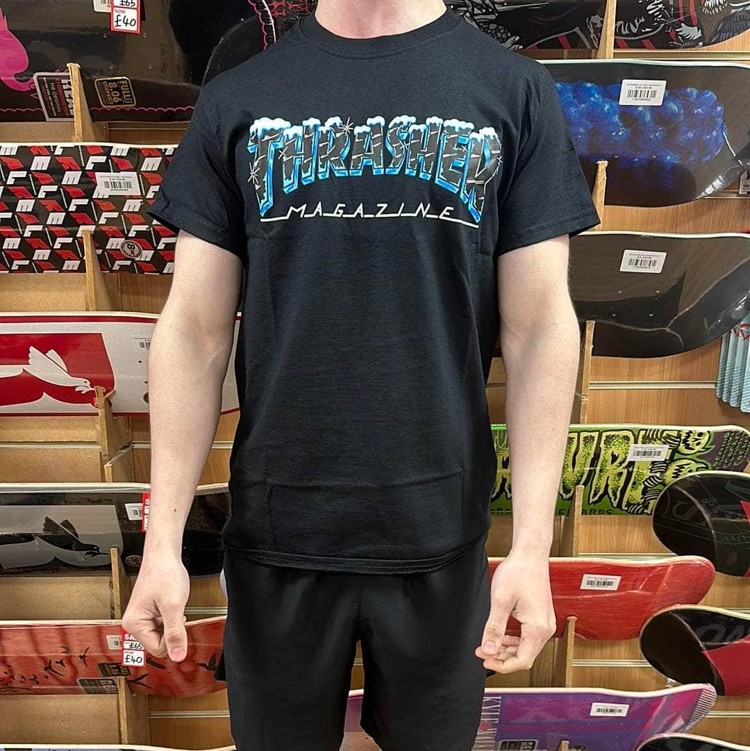 Thrasher Clothing & Shoes Thrasher Black Ice T-shirt Black