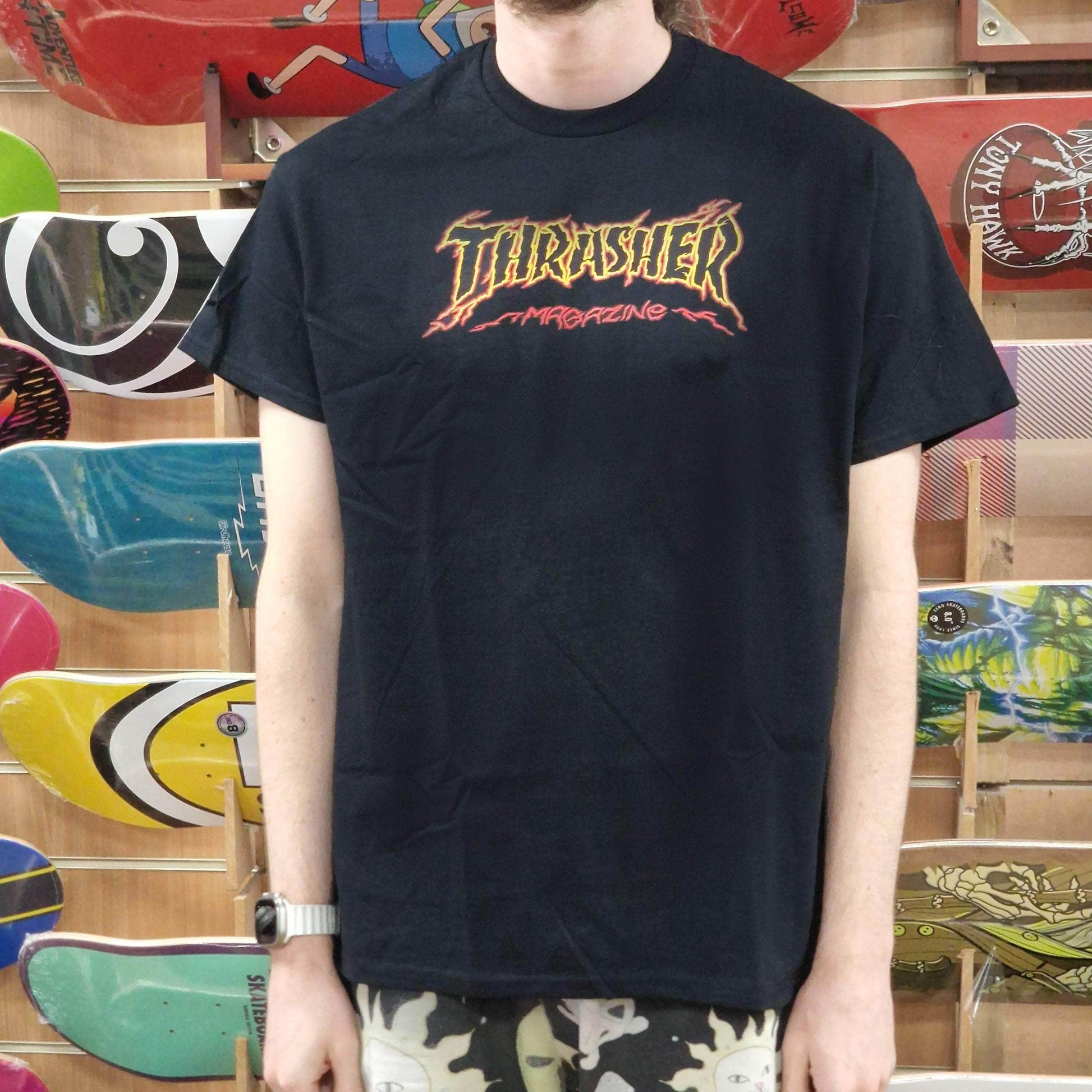 Thrasher Clothing & Shoes Thrasher by ExTeenager Cracked T-shirt Black