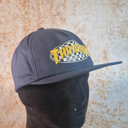 Thrasher Clothing & Shoes Navy Thrasher Checkered Oval Cap Navy