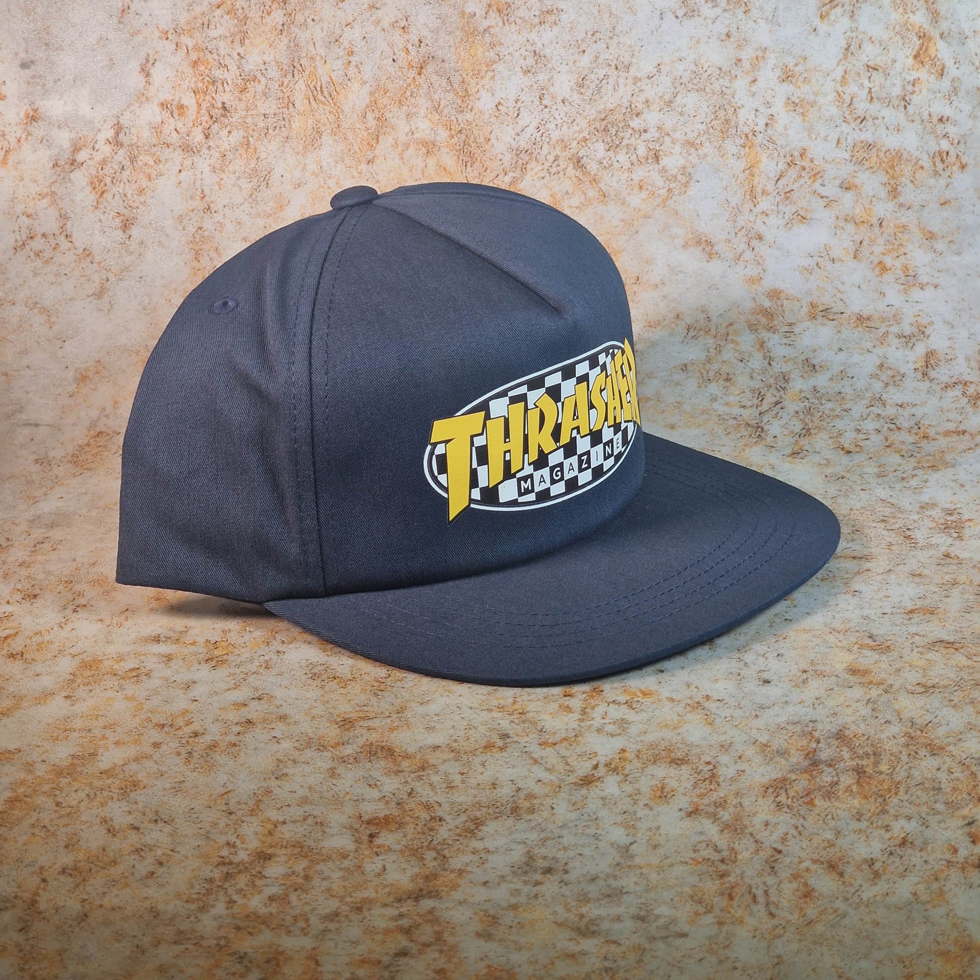 Thrasher Clothing & Shoes Navy Thrasher Checkered Oval Cap Navy