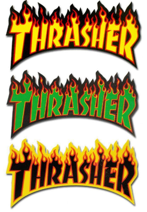 Thrasher Skateboards Thrasher Flame Logo Sticker Large