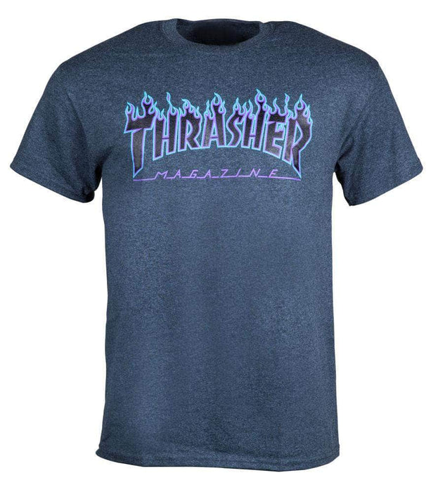 Thrasher Clothing & Shoes Thrasher Flame Logo T-shirt Dark Heather