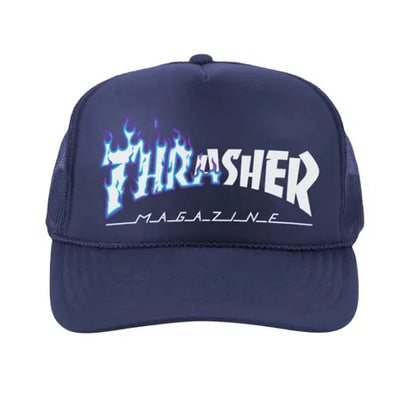 Thrasher Clothing & Shoes Navy Thrasher Ignite Trucker Cap Navy