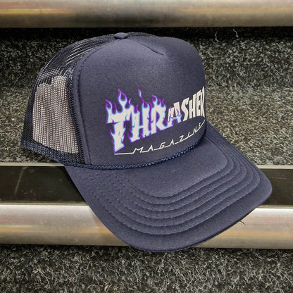 Thrasher Clothing & Shoes Navy Thrasher Ignite Trucker Cap Navy