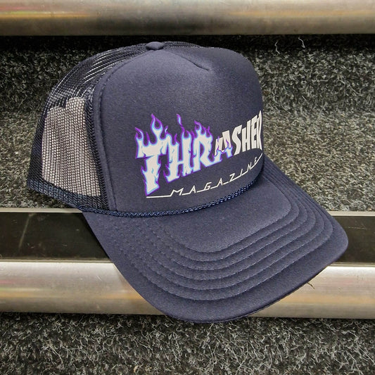 Thrasher Clothing & Shoes Navy Thrasher Ignite Trucker Cap Navy