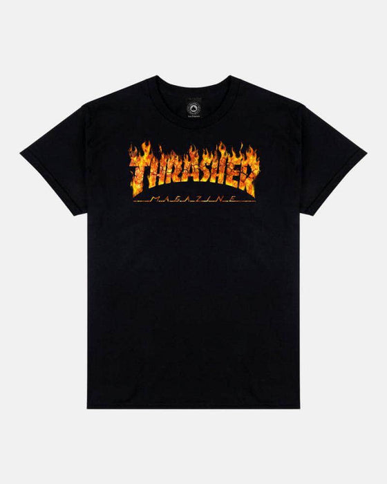 Thrasher Clothing & Shoes Thrasher Inferno T-Shirt Black