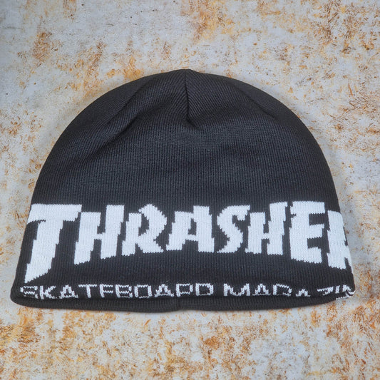 Thrasher Clothing & Shoes Black Thrasher Magazine Skully Skate Mag Beanie Black