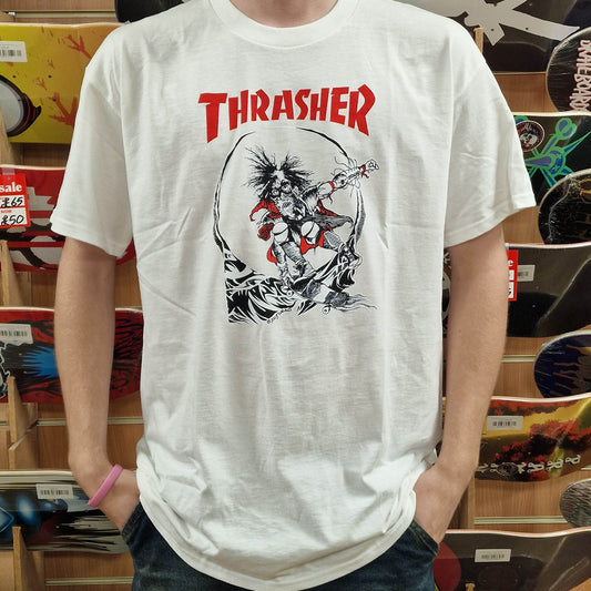 Thrasher Clothing & Shoes Thrasher Outlaw 2-Tone T-shirt White