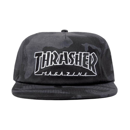 Thrasher Clothing & Shoes Black Thrasher Outlined Snapback Cap Black Camo