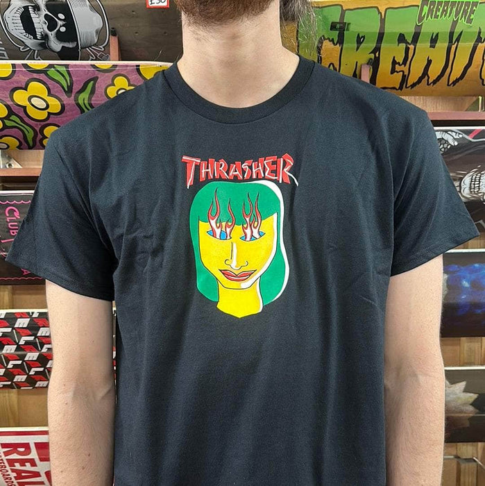 Thrasher Clothing & Shoes Thrasher Talk Shit by Gonz T-Shirt Black