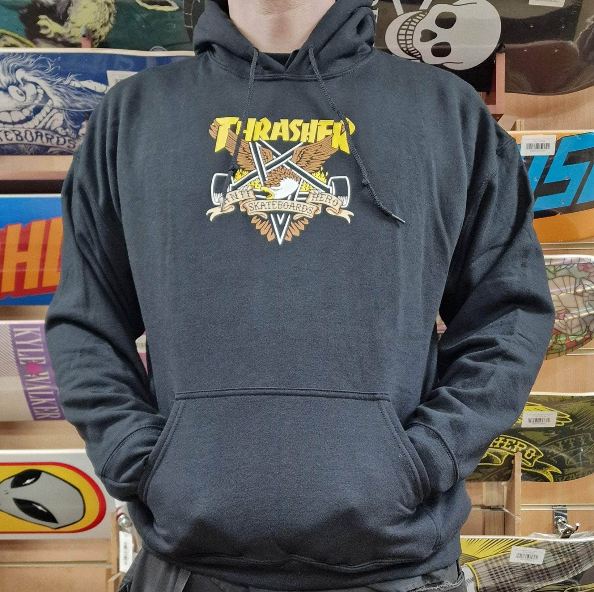 Thrasher Clothing & Shoes Thrasher x Anti Hero Eaglegram Hoody Black