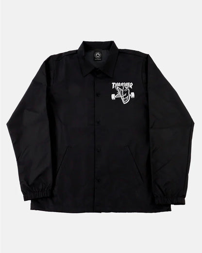 Thrasher Clothing & Shoes Thrasher x Spitfire Thrash & Burn Coach Jacket Black