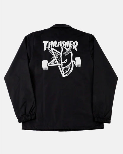 Thrasher Clothing & Shoes Thrasher x Spitfire Thrash & Burn Coach Jacket Black