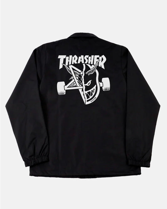 Thrasher Clothing & Shoes Thrasher x Spitfire Thrash & Burn Coach Jacket Black