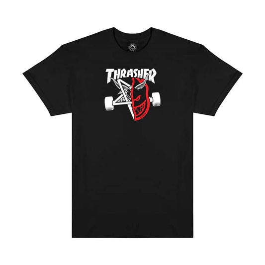Thrasher Clothing & Shoes Thrasher x Spitfire Thrash & Burn T-Shirt Black