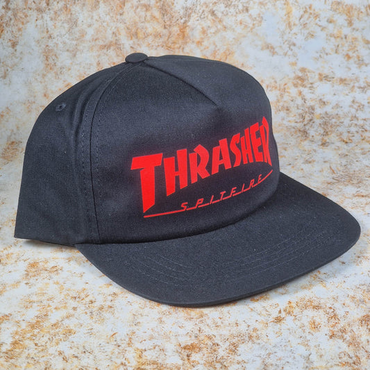 Thrasher Clothing & Shoes Black Thrasher x Spitfire Trucker Cap Black
