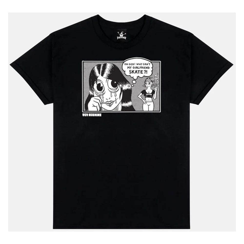 Thrasher Clothing & Shoes Thrasher x Toy Machine Girlfriend T-shirt Black