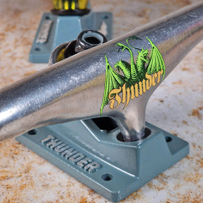 Thunder Skateboards 148mm / Polished/Teal Thunder Team Medieval Polished / Teal Skateboard Trucks Pair