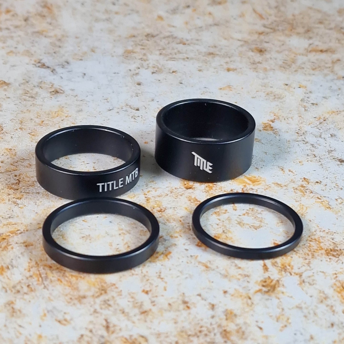 Title MTB Bikes Black Title MTB Headset Spacer Kit