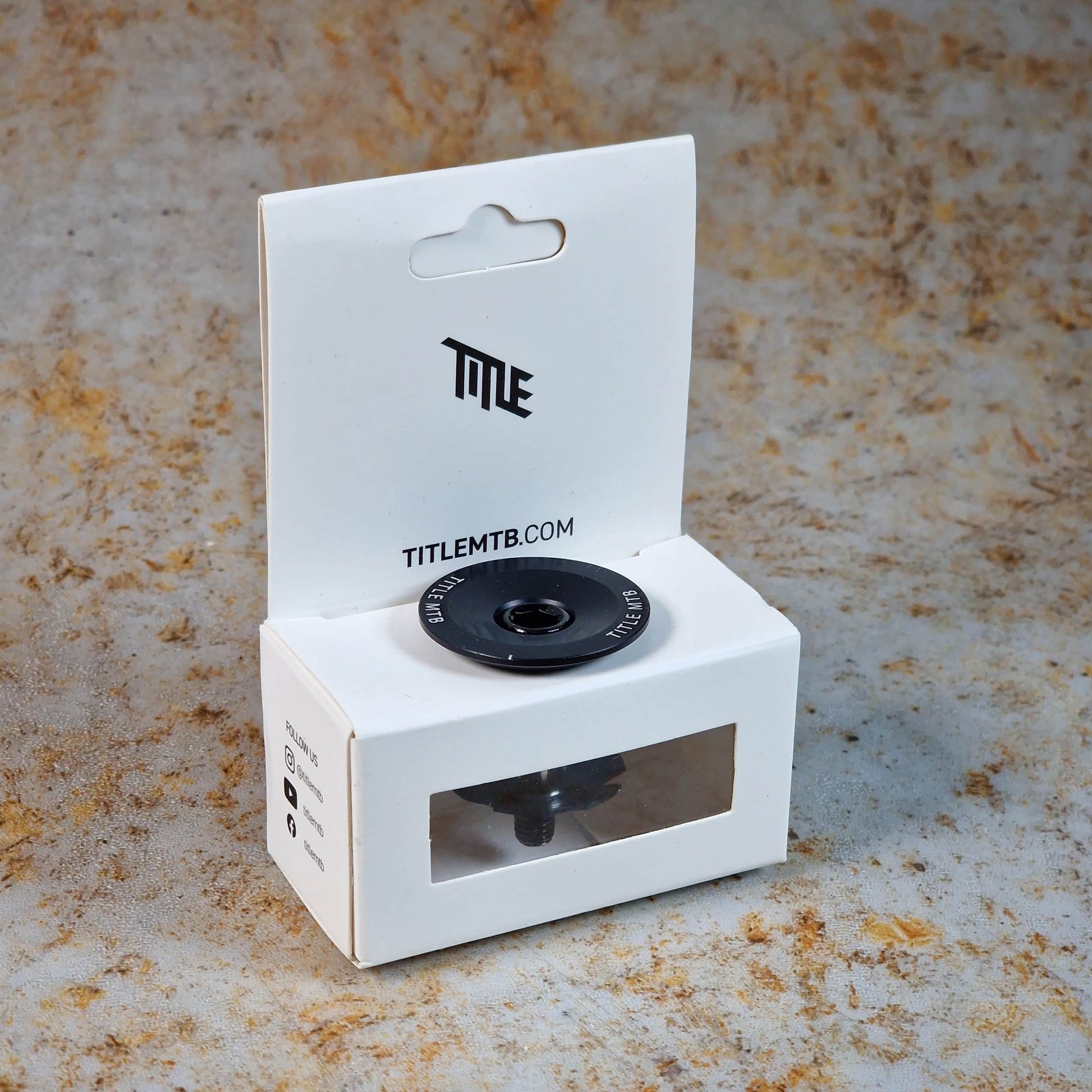 Title MTB Bikes Black Title MTB Headset Top Cap and Bolt Set