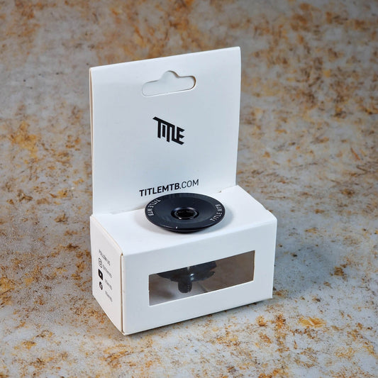 Title MTB Bikes Black Title MTB Headset Top Cap and Bolt Set