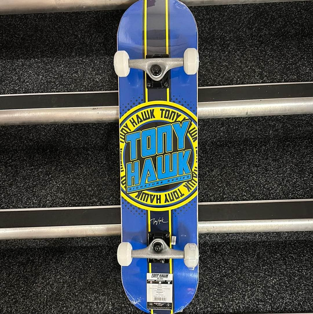 Tony Hawk Skateboards Tony Hawk 180 Badge Logo Blue/Yellow 7.5" Complete Skateboard