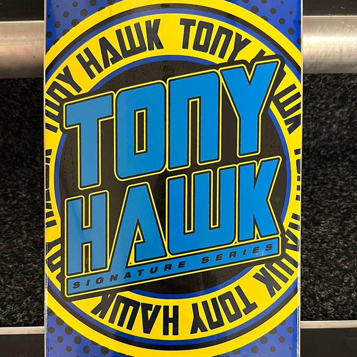 Tony Hawk Skateboards Tony Hawk 180 Badge Logo Blue/Yellow 7.5" Complete Skateboard