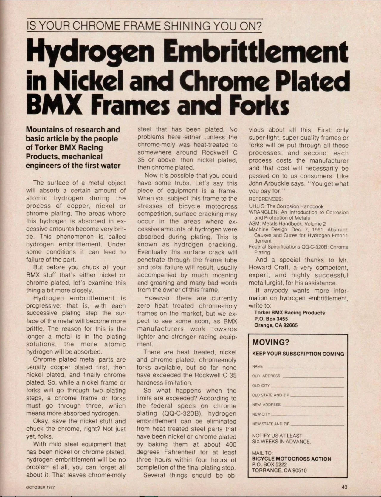 Torker Old School BMX Torker 2026 50 Year Anniversary Big Bike Frame Set