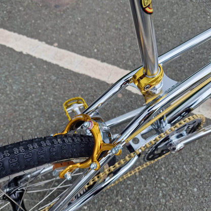 Torker Old School BMX Chrome / Pro XXL Torker EK Pro XXL Custom Bike Chrome / Gold / Black