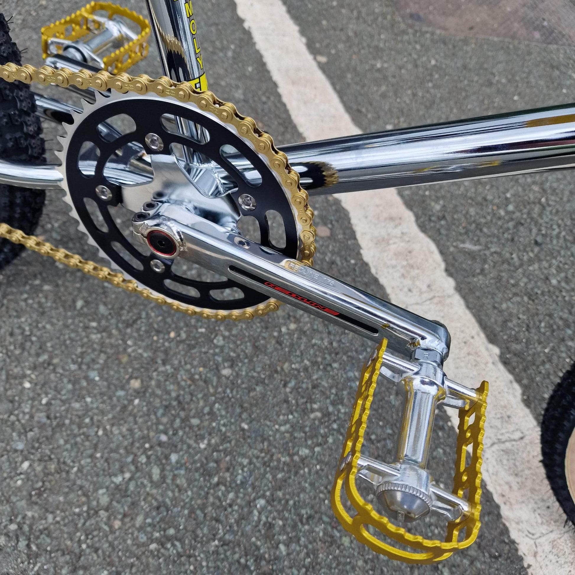 Torker Old School BMX Chrome / Pro XXL Torker EK Pro XXL Custom Bike Chrome / Gold / Black